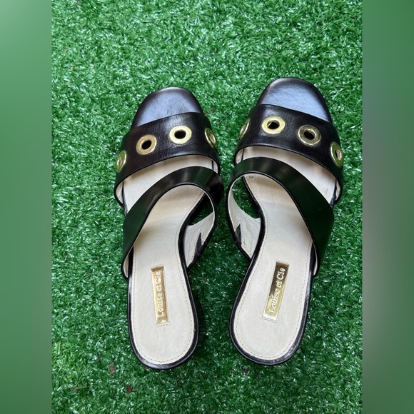 Louise et Cie Women's Kamea Grommet Embellished Black Sandals Size 8.5 - Picture 7 of 13